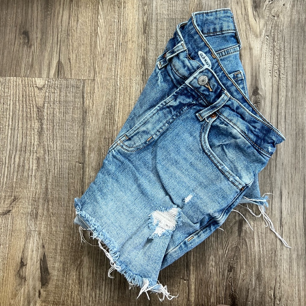 Old Navy OG High Rise Blue Denim Shorts